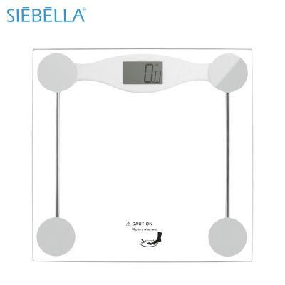LCD Digital Smart Body Weighing Scale with Tempered Glass Platform