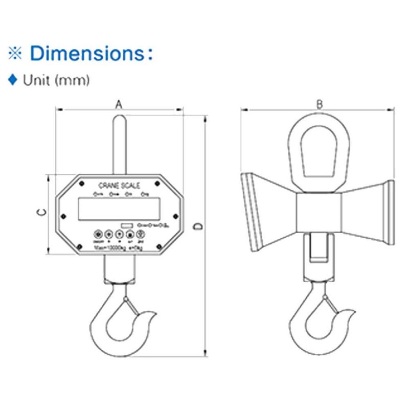 Alloy Steel Shackle to Protect From Overload 5 Ton Weighing Scale