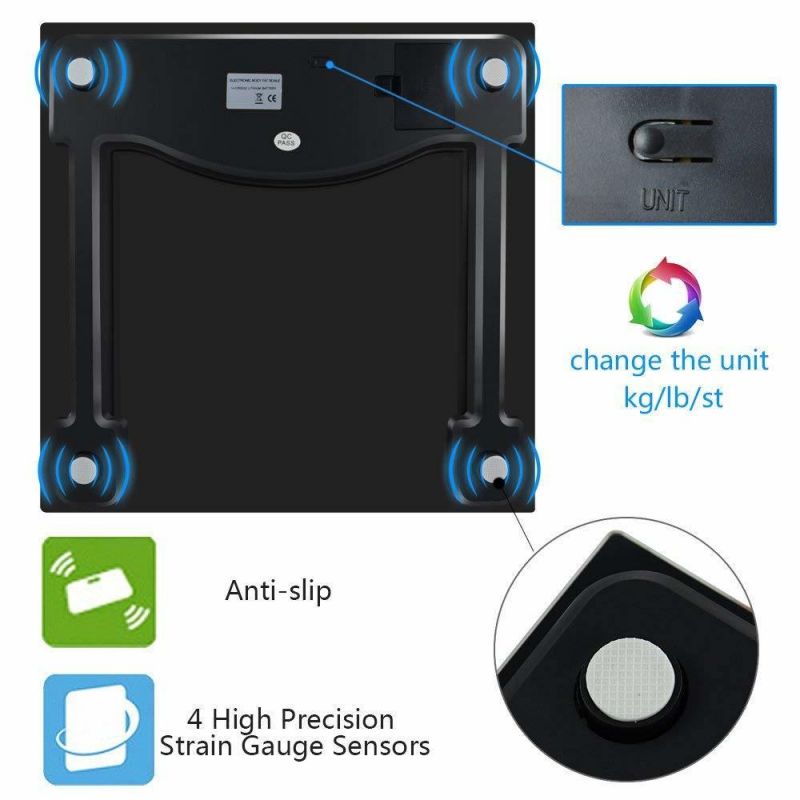 Smart Digtital Balance Weight Body Fat Scale with Backlight LCD