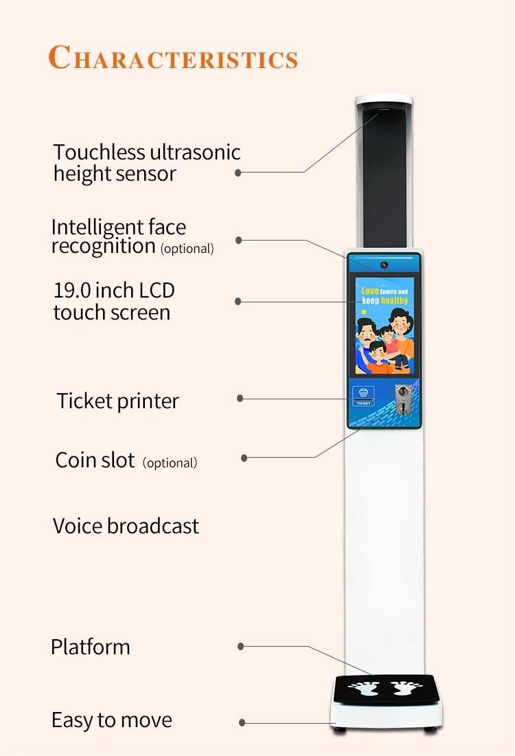 Height and Weight Scale Machine with Printer and Coin Slot