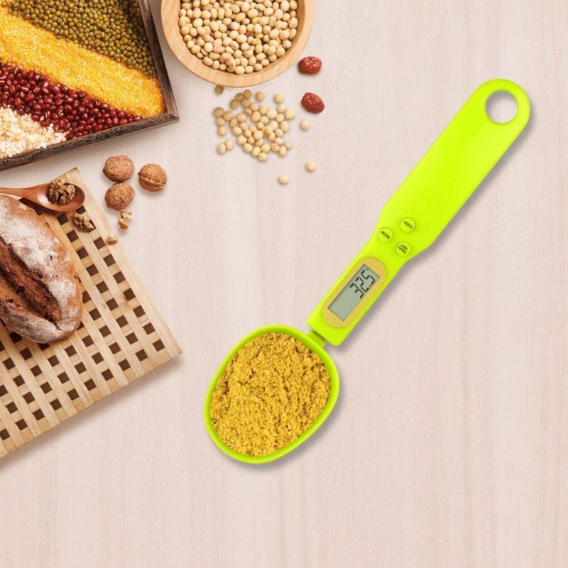 High Precision Electronic Measuring Spoon Volume Food Scale Measuring Tool 500g Capacity Plastic Weighting Spoon Scale