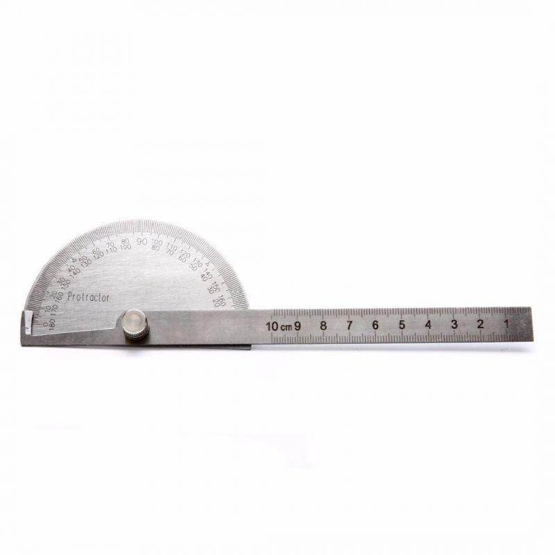 1PC 180 Degree Protractor Angle Ruler Stainless Steel Measuring Tool 198X53X14mm for Woodworking