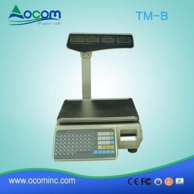 TM-B Electronic Price Computing Scale 30kg Label Printing Weighting Scale