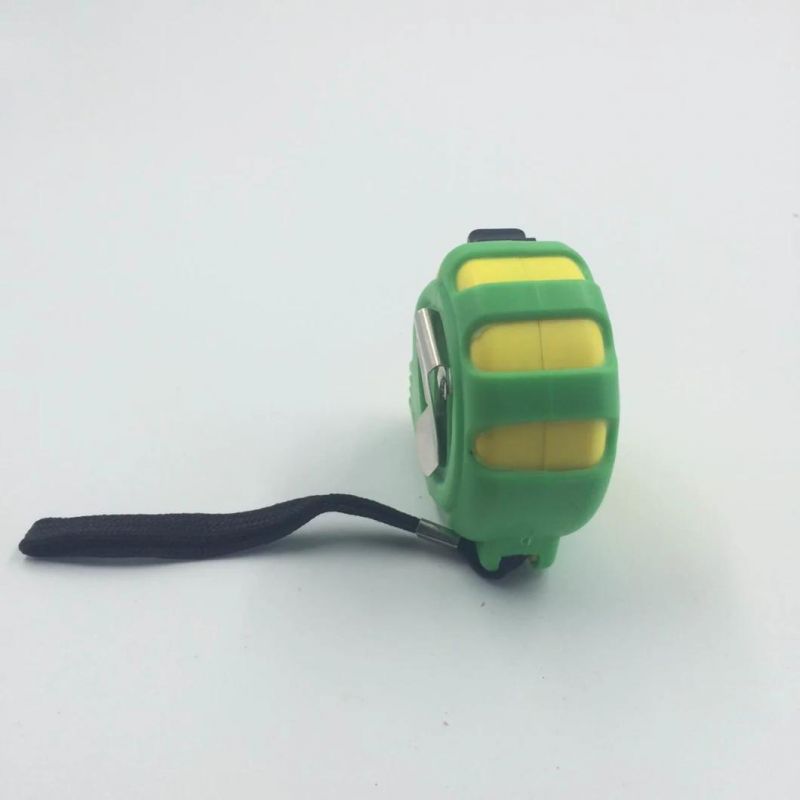 Green and Yellow ABS Tape Measure with Humanized Design