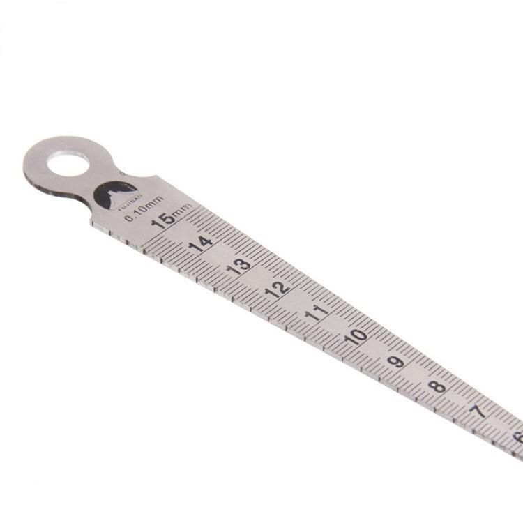 Mount FUJI Stainless Steel Gap Ruler Wedge-Shaped Feeler Tapered Ruler Inner Diameter Ruler Slope Ruler High Precision 1-15mm with Hole