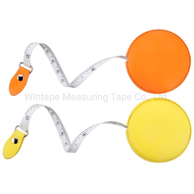 Promotion Mini Colorful PU Leather Tape Measure with Logo 1.5m Retractable Ruler Tape Portable Measuring Tape