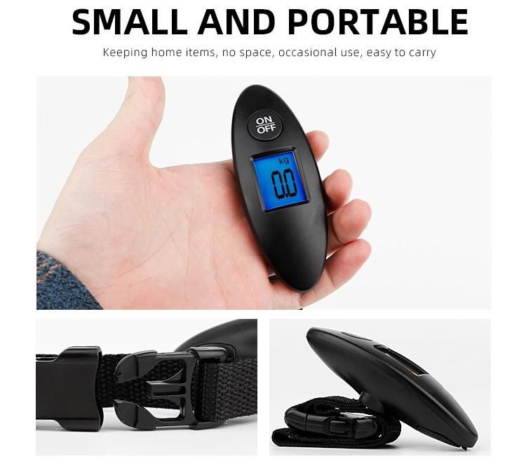 40kg Mini Digital Luggage Electrical Pocket Colorful Shape Weighing Scale