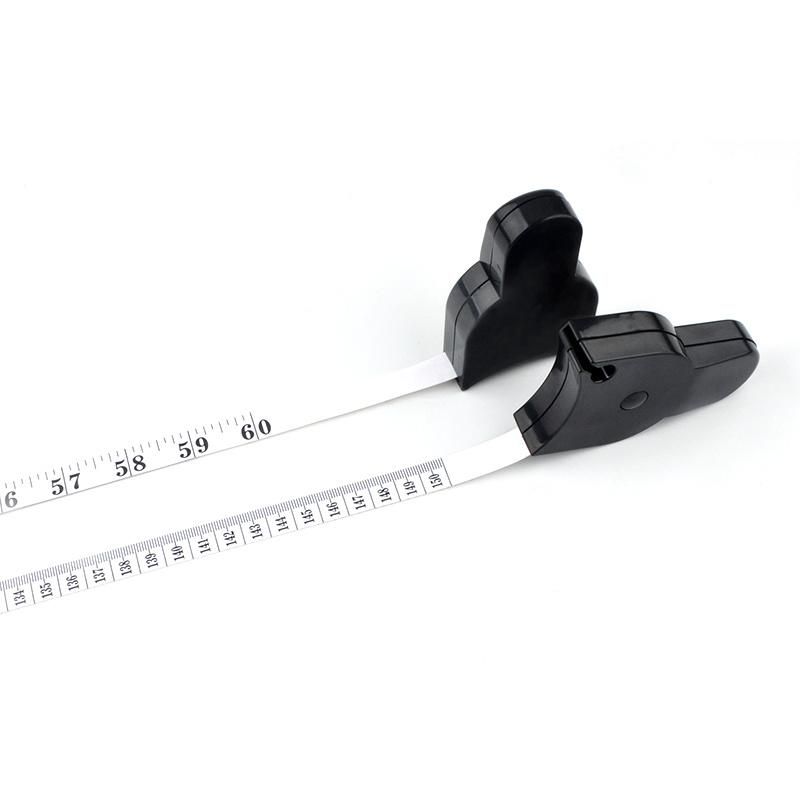 Body Measure Tape 60inch (150cm) , Lock Pin and Push-Button Retract, Ergnomic and Portable Design, Black