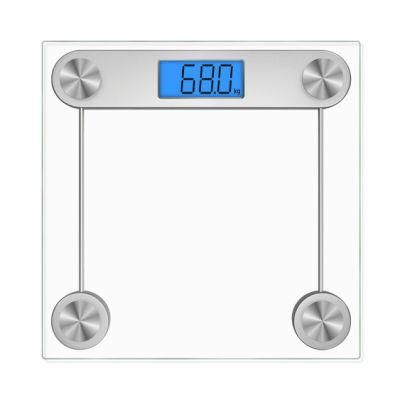 Transparent Tempered Glass Bathroom Scale Digital Body Scale