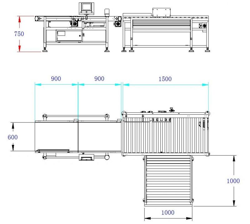 Automatic Online Checkweigher with Reliable Control and Reject System