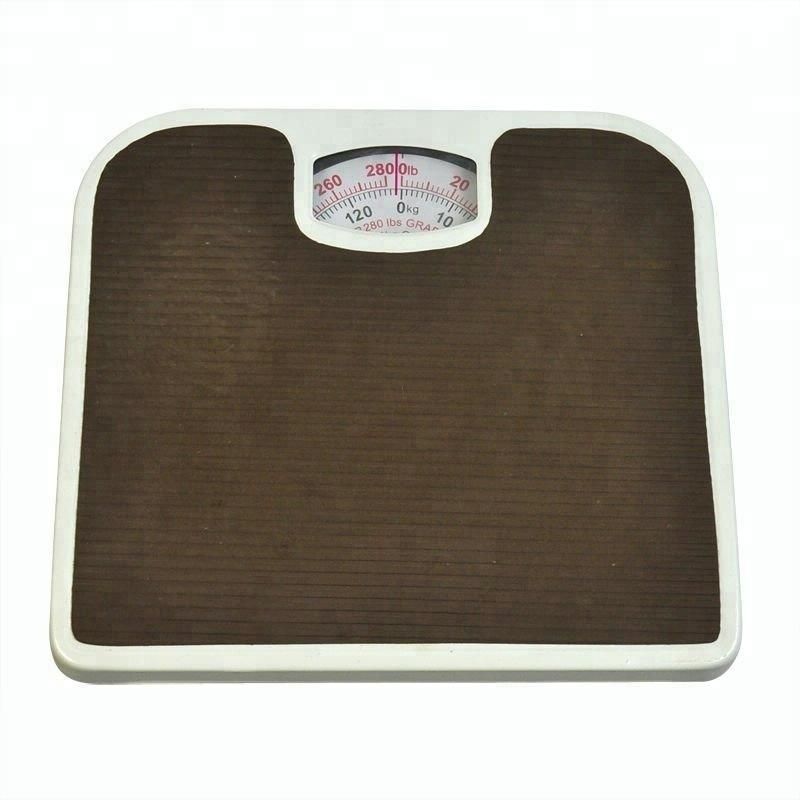 High Quality Household Personal Mechanical Analog Bathroom Scale with Leather Surface