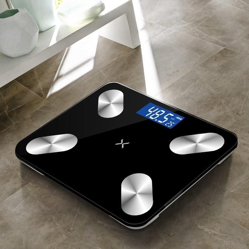 Wholesales Bluetooth Body Fat Scale 180kg Max, Print Silk Platform White, Pink, Black for Option or Customized, R30 Glass Platform CE, RoHS, FCC