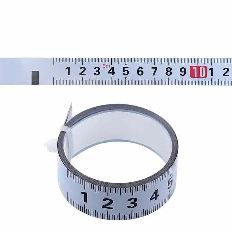 Widen Sticky Scale Steel Ruler 1-5m Positive Ruler with Glue Scale Tape Measure Self-Adhesive Ruler with Ruler Flat Ruler