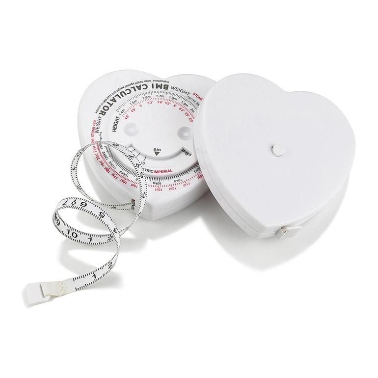 Heart Shaped Eco-Friendly Custom Tape Measure Precision BMI Calculator Wheel