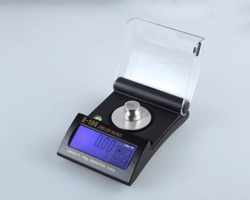 100g 0.001g Mini Electronical Pocket Digital Scale with Blue Backlight