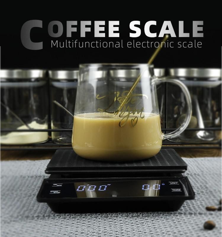 3kg/0.1g Coffee Scale LED Display Touch Screen Food Scale
