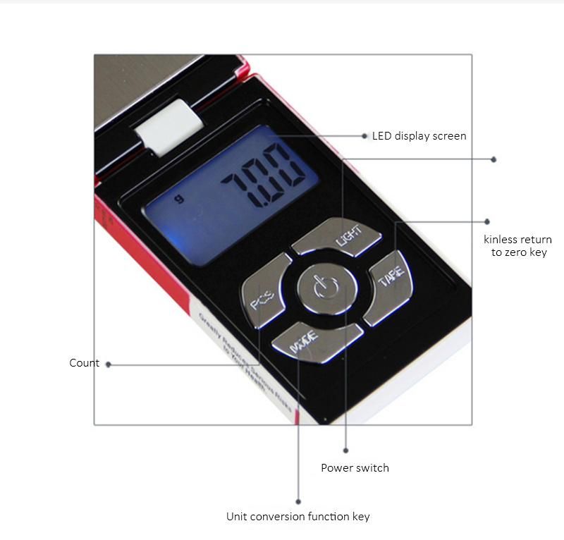 Hot Selling Cigarette Case High Precision Pocket Jewelry Electronic Scale