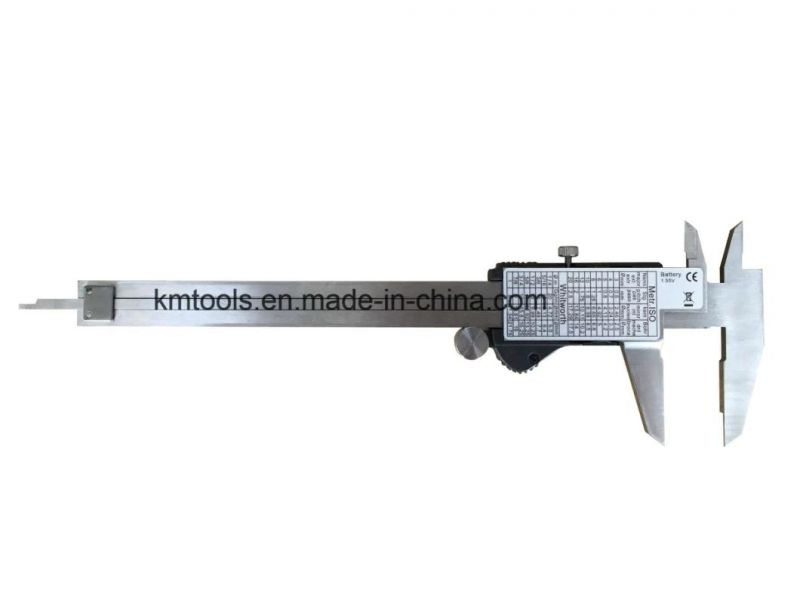 Factory Supply 0-150mm/0-6′′ Stainless Steel Main Scale Digital Vernier Caliper