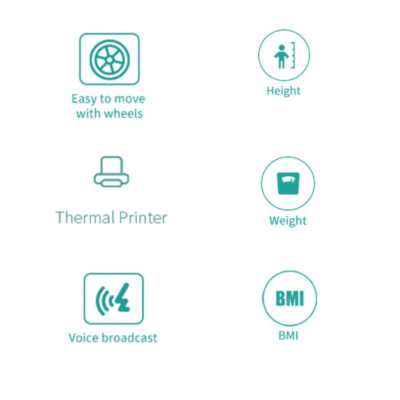 Pharmacy Body Height and Weight Scale with Thermal Printer