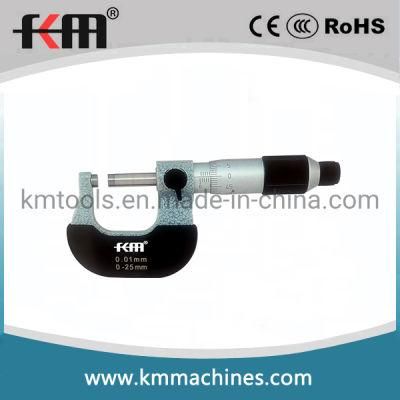 Easy to Read 0-25mm Outside Micrometer Antimagnetic Measuring Instrument
