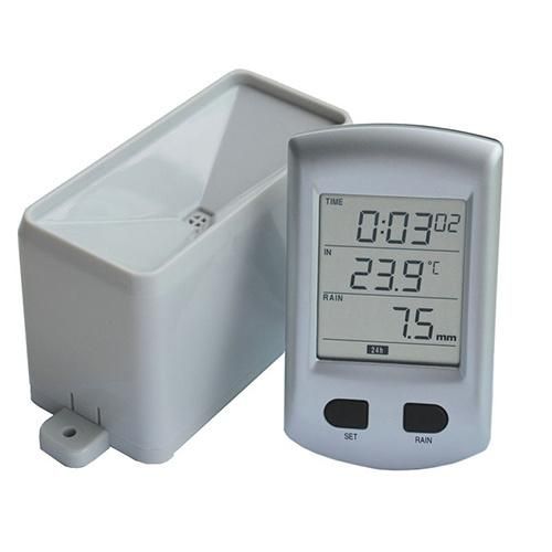Rain Gauge Meter with Temperature & Radio Cotrolled Clock (AW011)