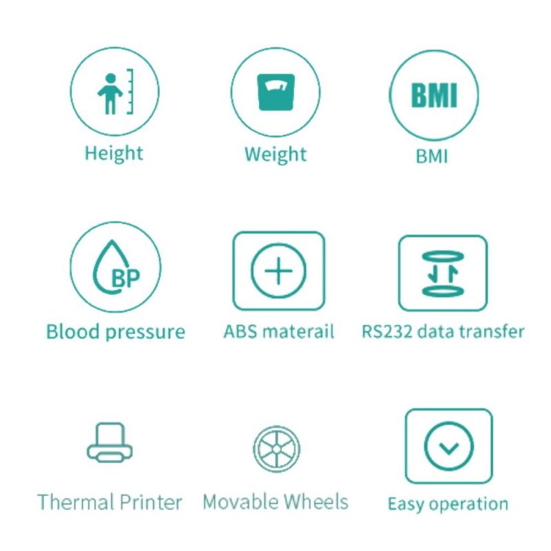 Eiectronic Coin Operated Blood Pressure Measuring Machine with Height and Weight BMI