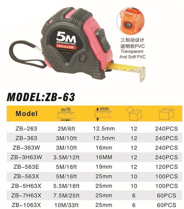 3m 5m ABS Automatic Button Precision Steel Tape Measure