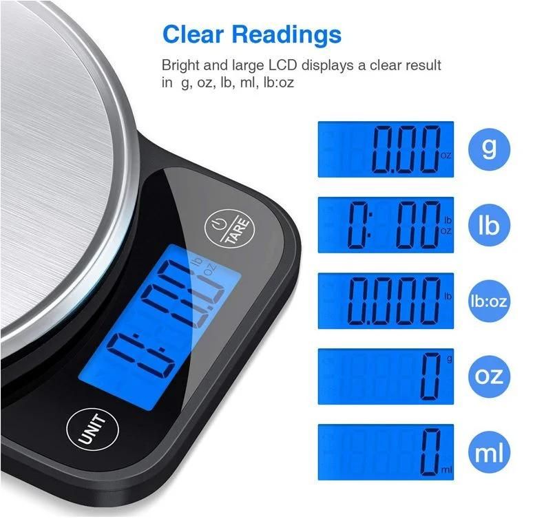 3kg Electronic Stainless Steel Weighing Pan Digital Coffee Scale