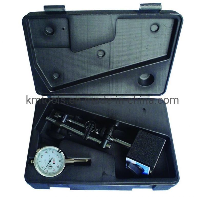 Set of Dial Indicator and Magnetic Stand with Fine Adjustment