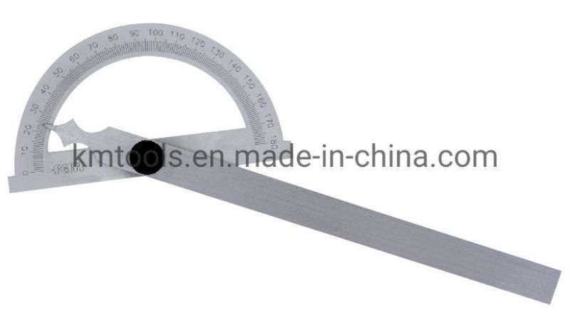 0-180 Degree Fastening Type Bevel Protractor Professional Supplier