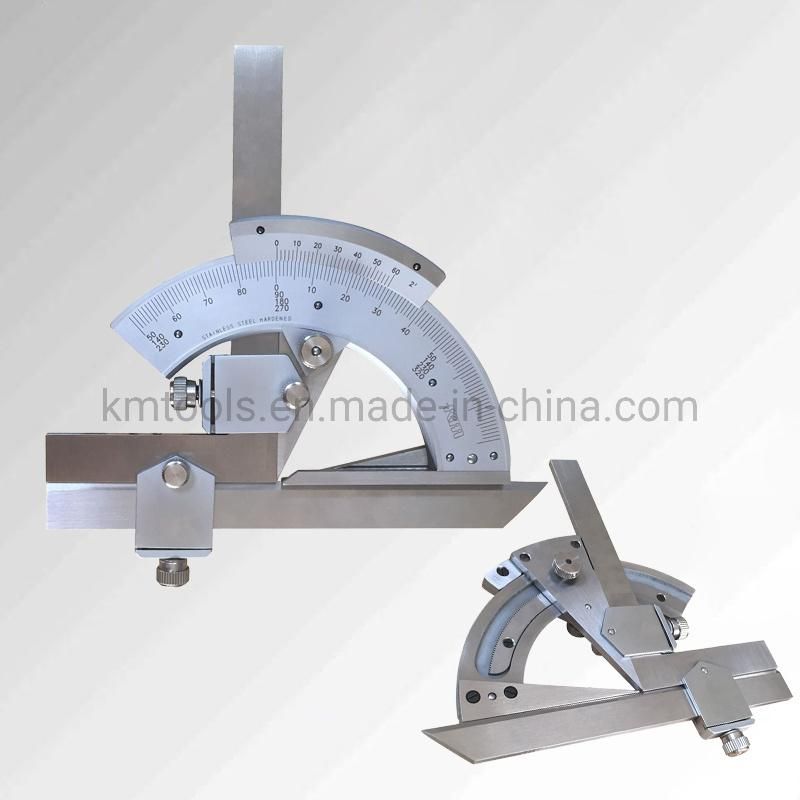 Precision Stainless Steel Folding Metal Positioning Angle Protractor for 0-320 Degree