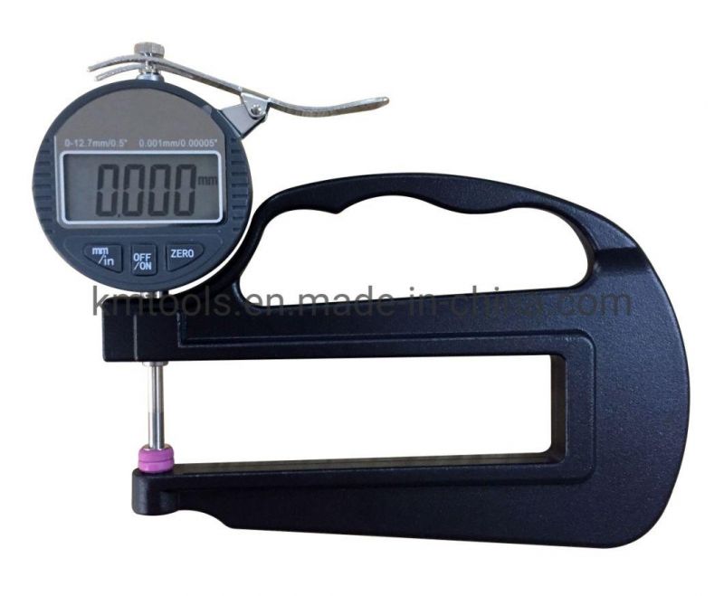 0-12.7mm/0-0.5′ ′ Digtal Thickness Gauge with 120mm Measuring Depth