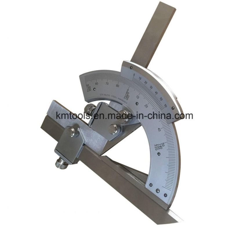 High Quality 0-320 Degree Stainless Steel Vernier Protractor