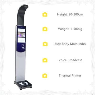 Coin Operated Digital Height and Weight BMI Scale for Human Use