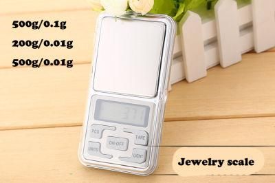 Pocket Jewelry Digital Scales 500g/0.1g, 200g/0.01g, 500g/0.01g