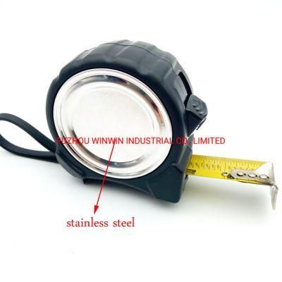 Stainless Steel Case Magnetic Hook Measuring Tape (WW-TMC18)