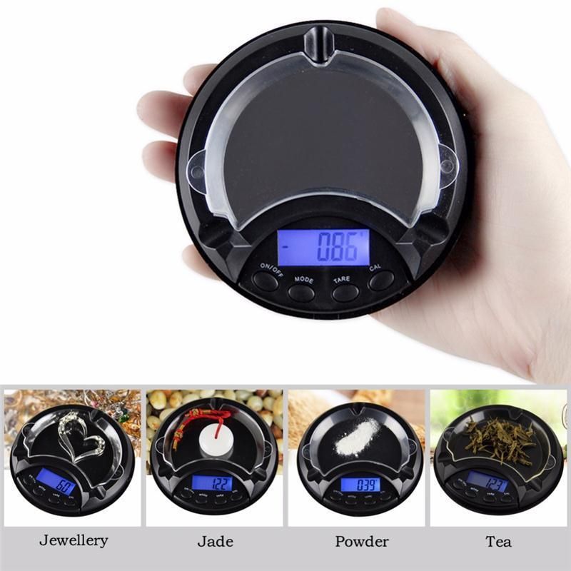 Portable Ashtray Digital Electronic Pocket Scales Gold Silver Jewelry Scale