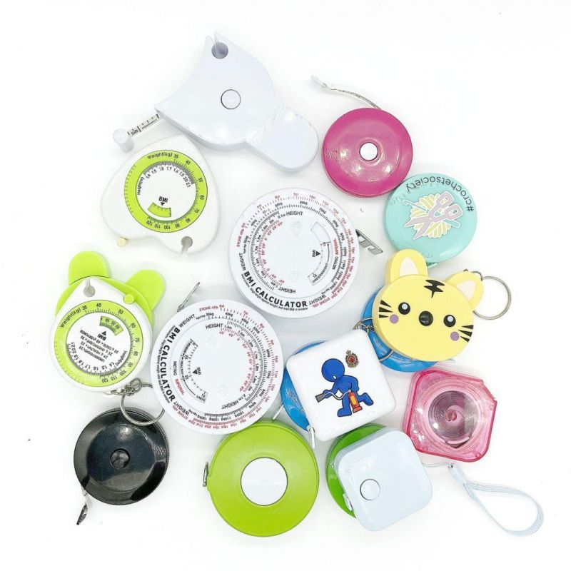 Key Chain Measure Steel Tape Ruler Steel Pipe Retractable Measure Soft Steel Mini Gift Tape