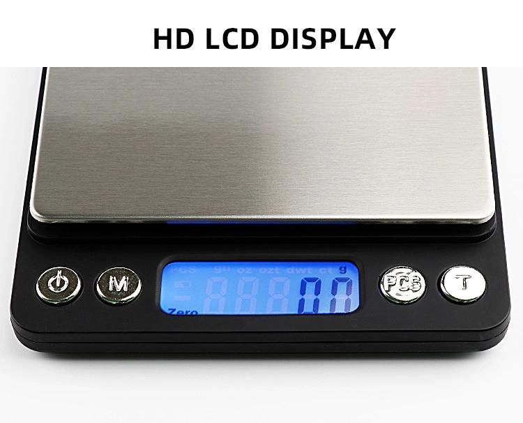 High Precision Portable Pocket Scale Jewelry Scale Gold Scale with 2kg Capacity