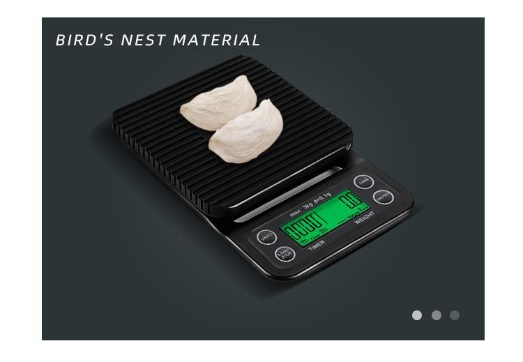 3kg Digital Kitchen Weighing Coffee Scale with Timer