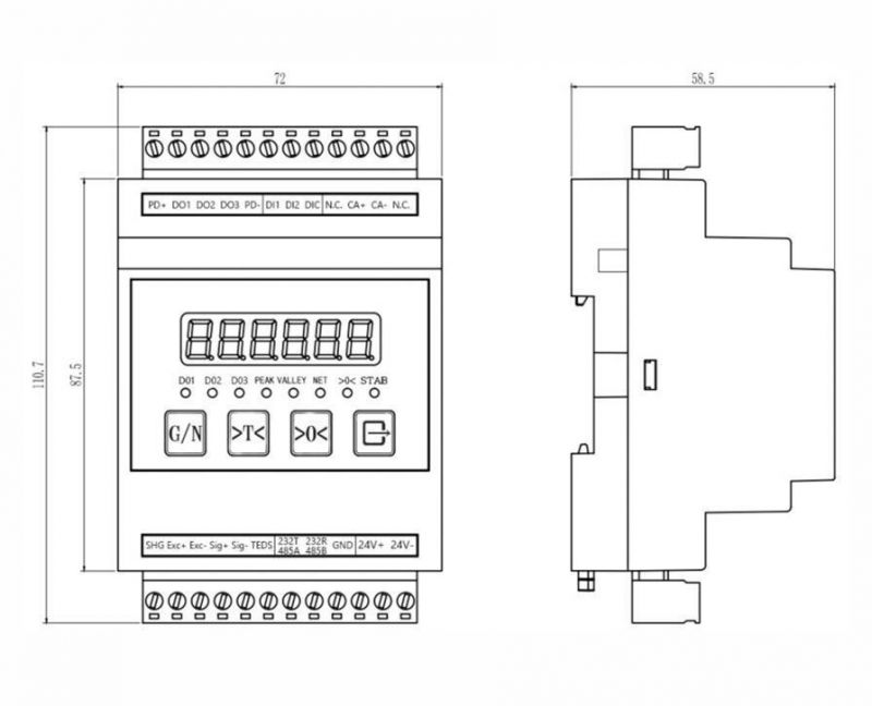 Floating Platform Series Weight Indicator Floor Scale Weighing Indicators for Axle Scales (B093W)