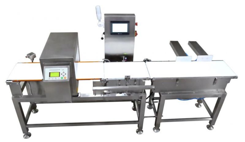 English-Chinese Operation Interface Online Checkweigher with Metal Detector