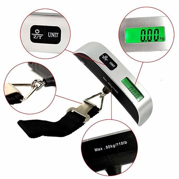 Multifunction Mini ABS Plastic Digital Hanging Scale with LCD Backlit