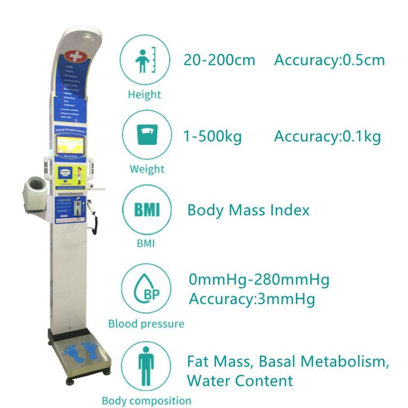 Electronic Blood Pressure and Fat Machine Height Weight and BMI Scale