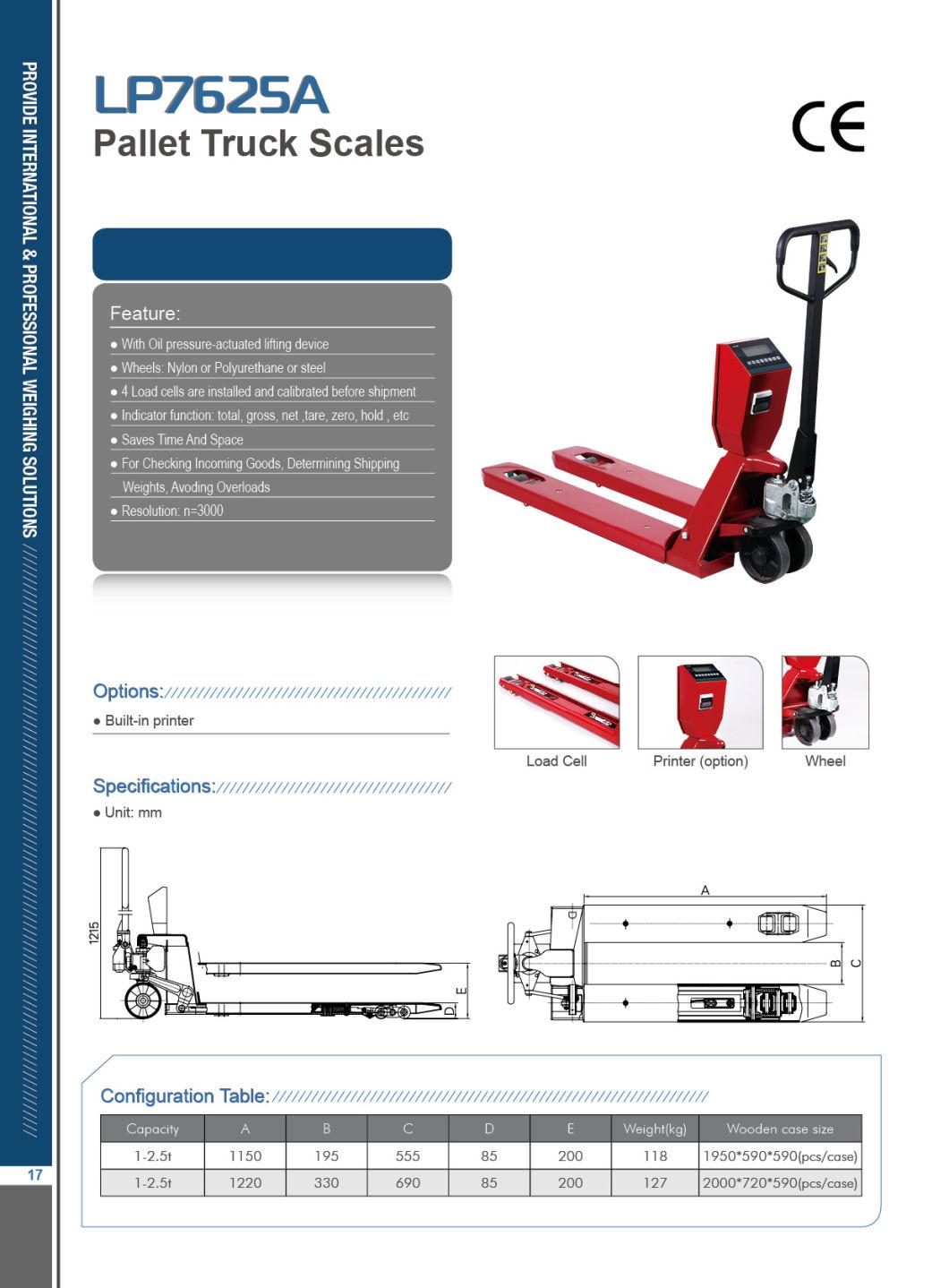 High Resolution 3 Ton Electronic Weighbridge Pallet Truck Scale Lift Truck Scale