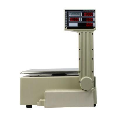 30kg Electronic Barcode Label Printing Scale Cash Register Weighing Scale with Barcode Printer
