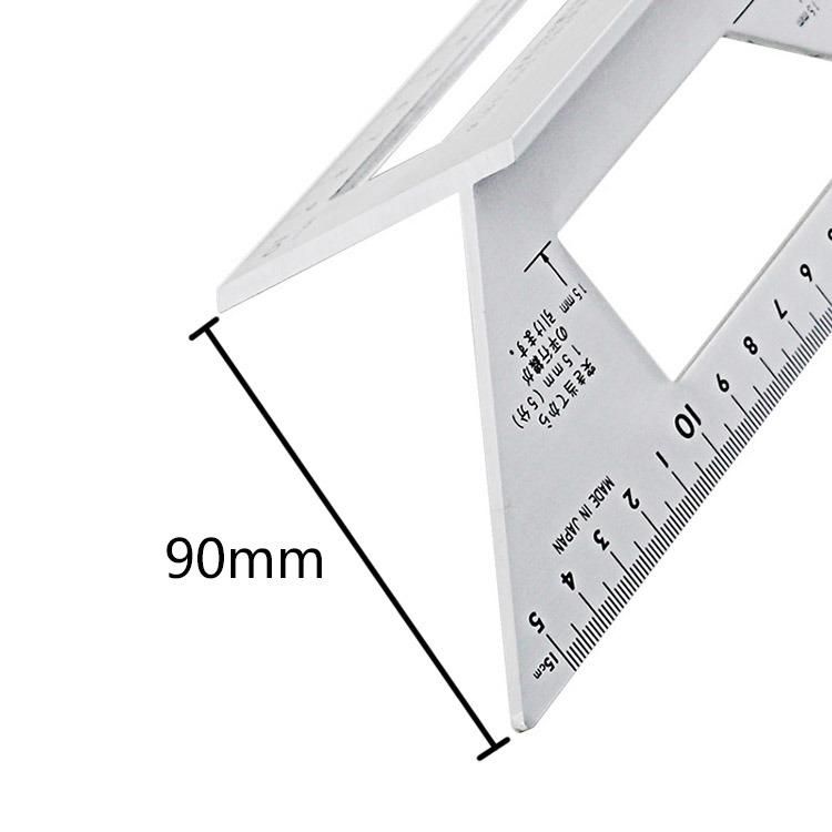 Aluminum Alloy Woodworking Multifunctional Square 45 Degrees 90 Degrees Gauge Angle Protractor Over The Ruler