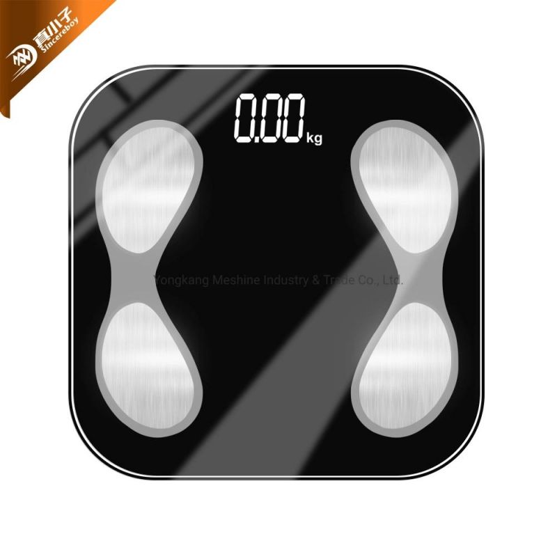 Bluetooth Body Fat Scale with LED Display and Tempered Glass Platform