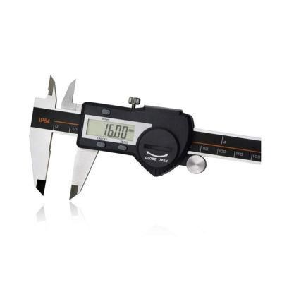 IP54 Electronic Digital Caliper 0-6&quot; Display Inch/Metric/Fractions Stainless Steel Body