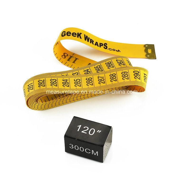 Yellow Logo Design 120inch 3m Cloth Measuring Tape